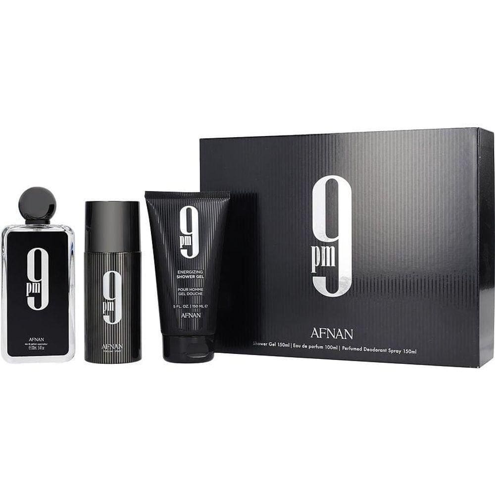 Perfume Masculino Afnan Perfumes 9 Pm Edp Spray 100 Ml&gel Banho 150 Desodorante