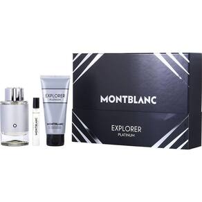 Perfume Masculino Mont Blanc Explorer Platinum Edp Spray 100 Ml&gel Banho 7 Mini