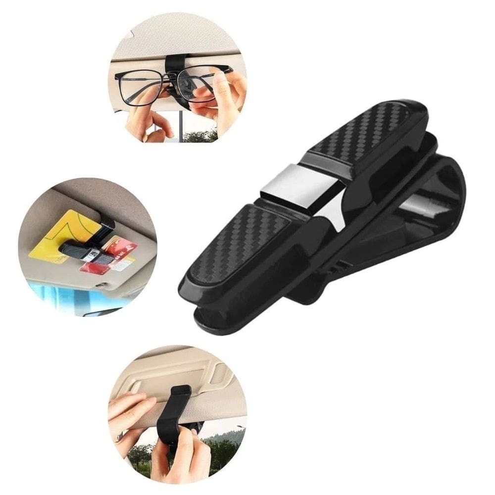 Porta Óculos Para Carro Suporte Prático Quebra Sol Veicular