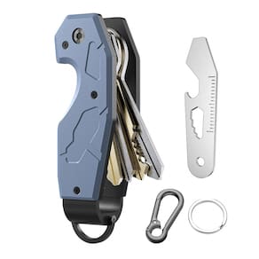 Organizador de chaves QEG Keyholder Chaveiro compacto de metal azul