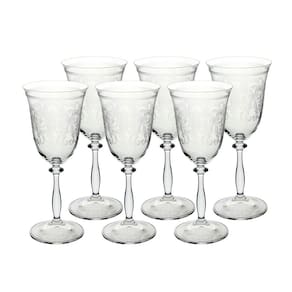 Jogo de 6 Taças em Cristal para Água com Detalhes 350ml