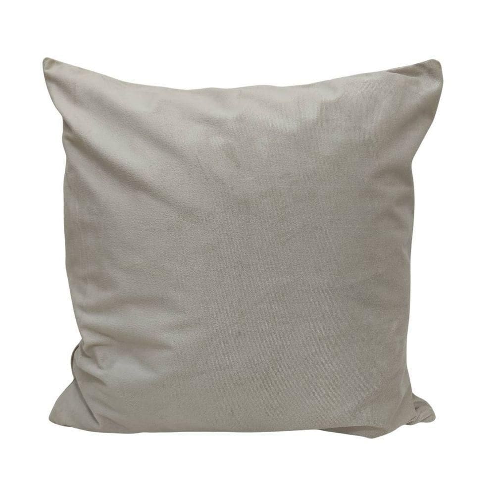 Capa Para Almofada Veludo Cristal 45cm X 45cm Bege Neutro