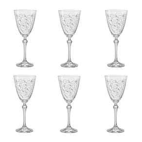 Jogo de 6 Taças em Cristal para Água com Detalhes 350ml