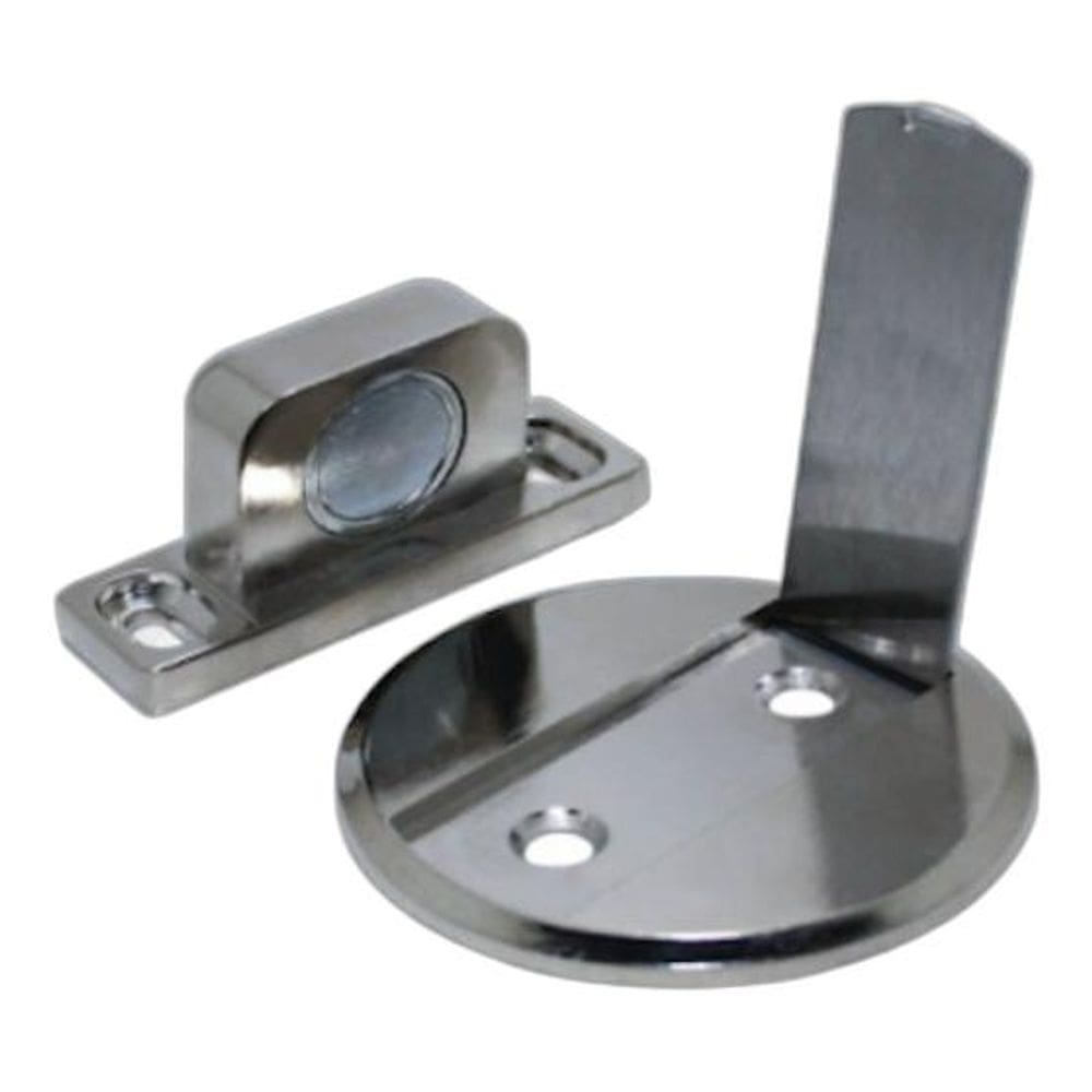 Prendedor De Porta Batente Magnetico Slim Aço Cromado