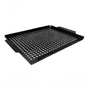 Bandeja Perfurada Para Grelha Em Churrasqueira Em Inox Preto 40x30 Cm - Mimo Style - Ah20376