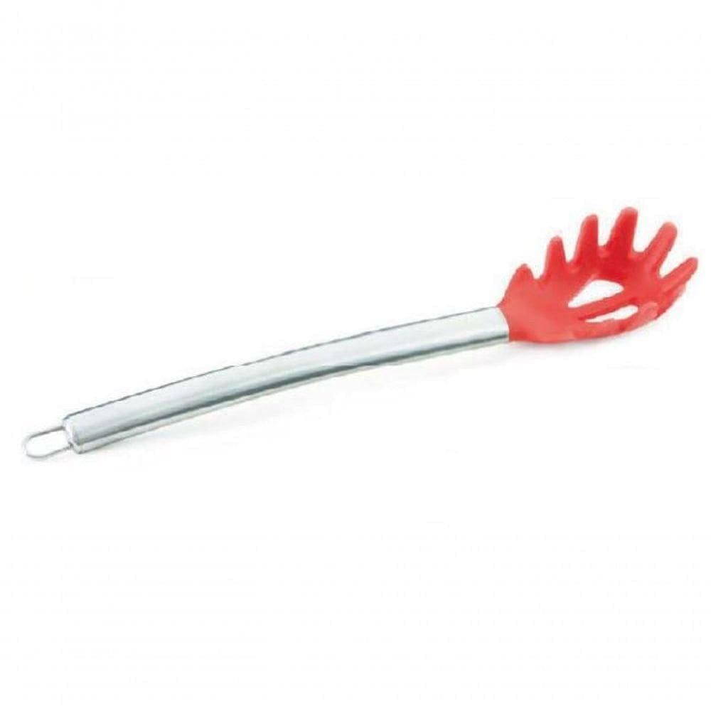 Colher Para Espaguete De Silicone Vermelho Com Cabo Em Inox 33.5 Cm - Mimo Style - Asa1304