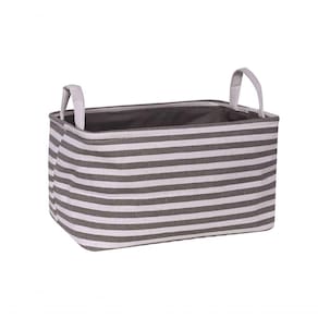 Cesta Organiz Com Alças Listrado Pequeno Mimo Style Bh21013