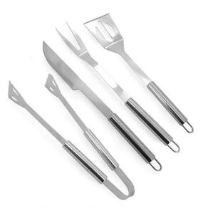 Jogo Para Churrasco Em Inox Com 4 Peças - Mimo Style - Alf02