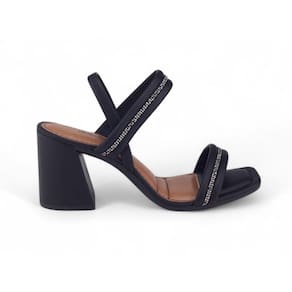 Sandália Feminina Dakota Y8392 Salto bloco Strass
