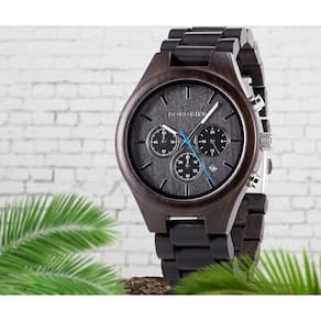 Relógio masculino de madeira BOBO BIRD T32 À Prova D`Água
