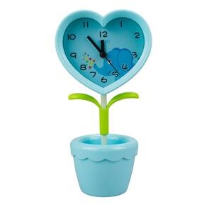 Relógio Criativo Despertador Vaso Plantinha Coração 22x11cm