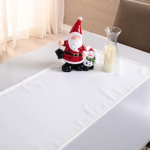 Caminho De Mesa Basic Liso 1 Peça 1,30m X 40cm Decorativo Tecido Oxford Palha 100% Poliéster