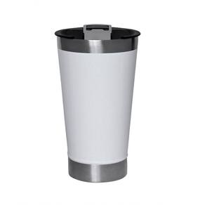 Copo Térmico Com Tampa Inox White Cerveja 500 Ml Mimo Style