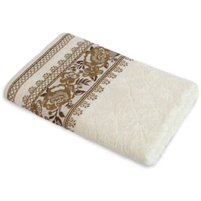Jogo Toalhas De Banho Fio Penteado 2 Peças Jacquard - Nice - Pérola