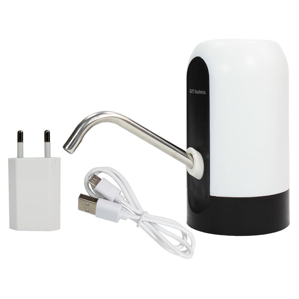 Bomba Elétrica Recarregável para Garrafão de Água - Branco
