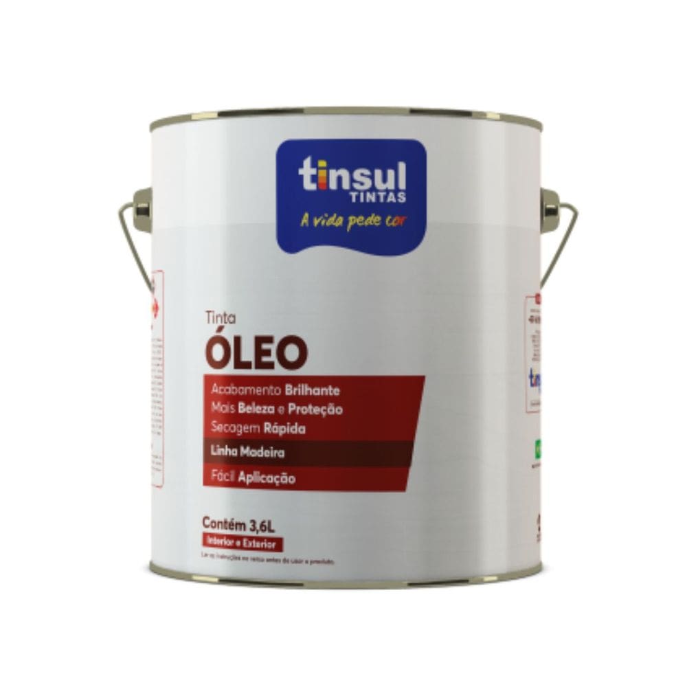 Tinta a óleo assoalho vermelho oxido 3,6l | tinsul