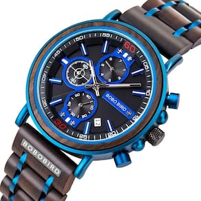 Relógio de Madeira Masculino BOBO BIRD WS0186 À Prova D`Água