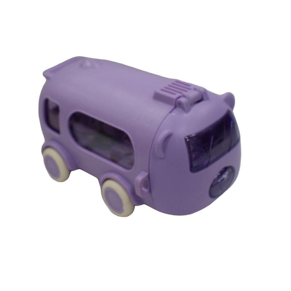Garrafa Infantil de Onibus c/ Canudo e Alça Roxo - Quanhe