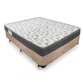 Cama Box Casal Suede + Colchão De Espuma D33 - SerenePrime - 138cm