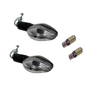 Kit Com 2X Piscas Mini Honda Bros Titan 150 Lente Cristal Acompanha Lampada Led