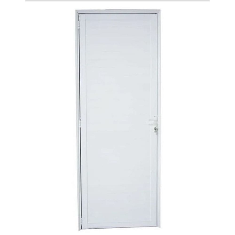 Porta Lambril 210x100 L/Esq. - Alumínio Branco - Linha 25