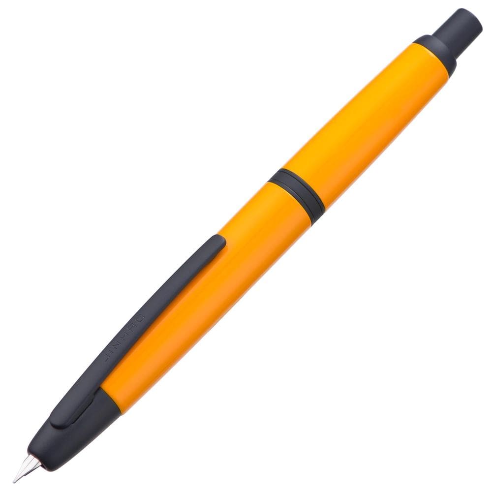 Caneta-tinteiro Jinhao 10 laranja sem tampa com caixa e conjunto de conversor