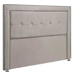 Cabeceira Estofada para Cama Box Casal 140cm Ravena Veludo - SOFA STORE Cor:Veludo Bege