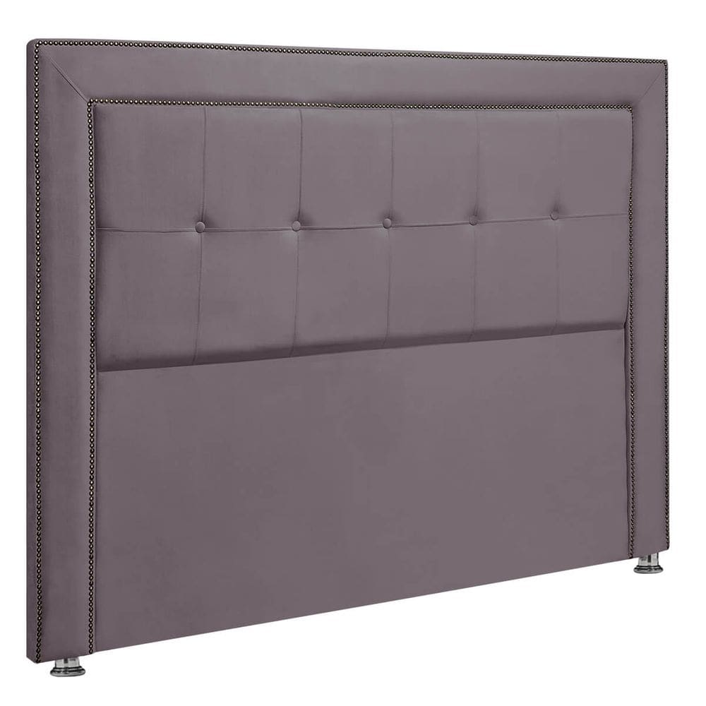 Cabeceira Estofada para Cama Box Casal 140cm Ravena Veludo - SOFA STORE Cor:Veludo Rosê Envelhecido