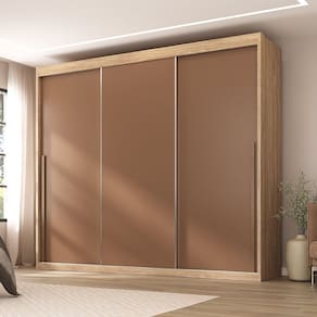 Guarda-Roupa Portas de Correr Spazio Capuccino/ Terracota