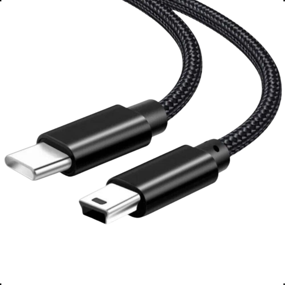Cabo Mini USB 3 MT Transferência e Carga USB-C para Mini USB