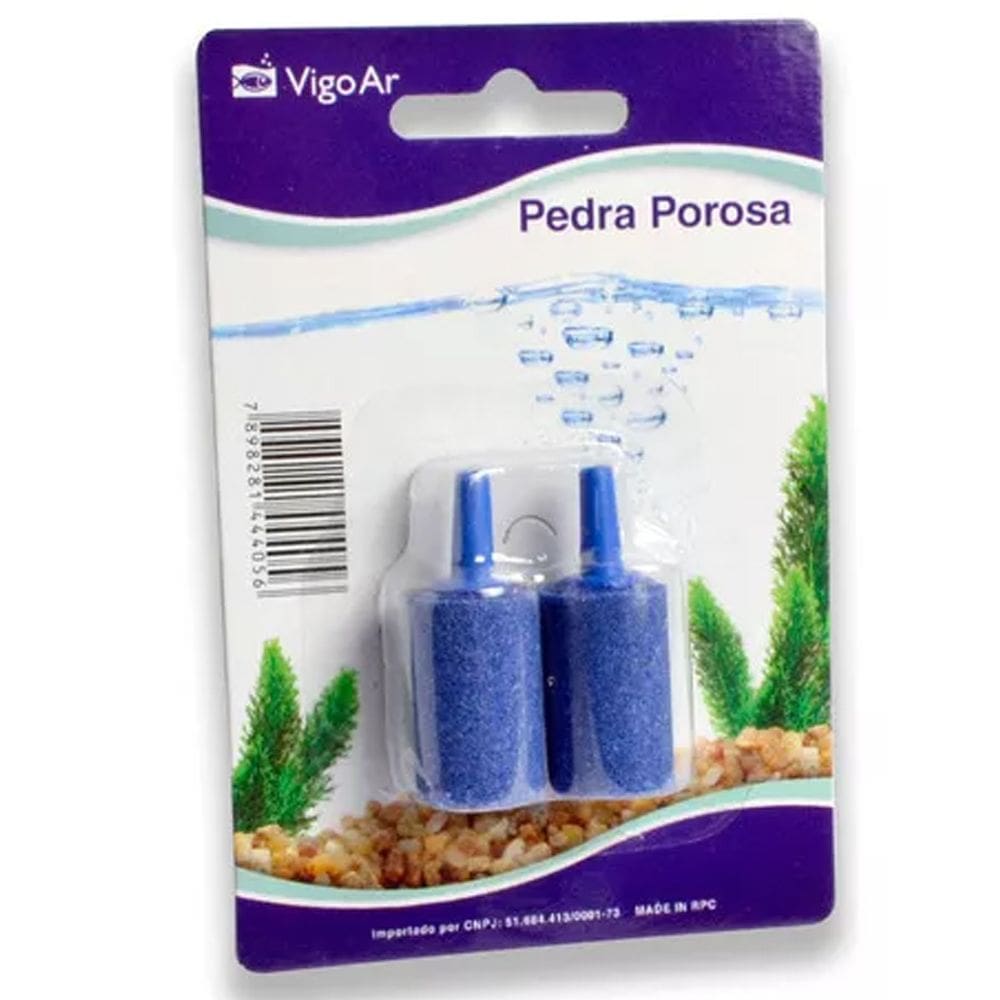 Pedra Porosa para Oxigenação De Aquario Cartela com 2 Vigo Ar