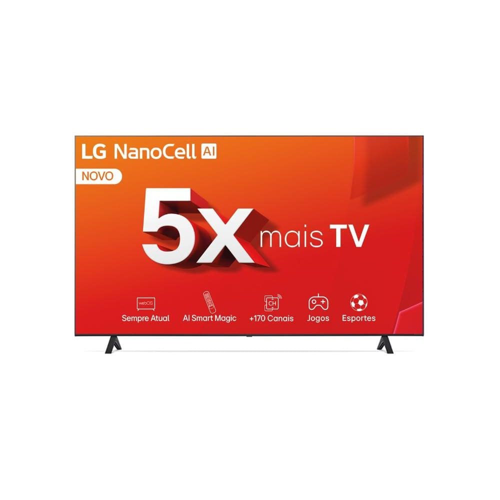 Smart TV LG NanoCell AI NANO80 4K de 75 polegadas 75NANO80