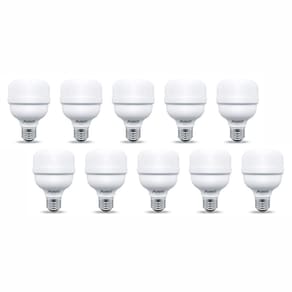 Kit 10 Lâmpadas Led Bulbo High Power 40W Bivolt E27 6500K