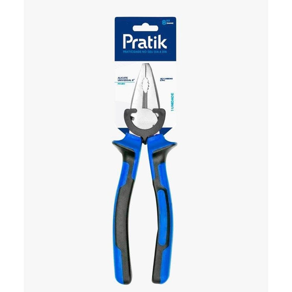 Alicate Universal Pratik Aço Carbono 8P Polido