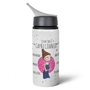 Garrafa Squeeze NK Signos - Ela é de Capricórnio - 600ml