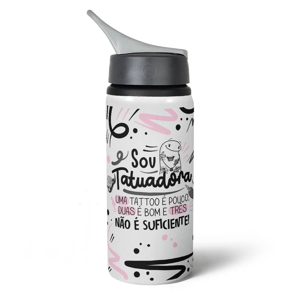 Garrafa Squeeze NK Flork Profissões - Sou tatuadora