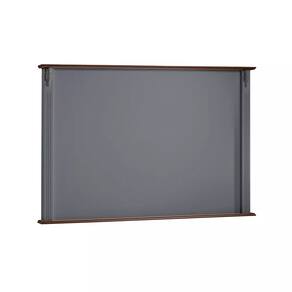 Painel de TV para Sala 120cm Clássico 50506 Linz Móveis - Cinza/Imbuia Glazer
