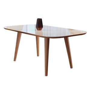 Mesa de Jantar Madeira Maciça com Vidro 1,40x0,80m - Onix - Harmonia Salas