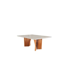 Mesa de Jantar Madeira Maciça com Base Torcida 2,0x1,0m - Pérola - Harmonia Salas