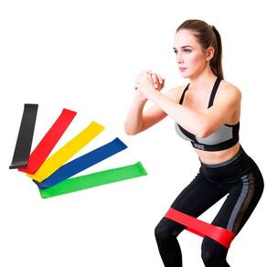 Kit 5 Faixas Elásticas Para Treino Academia E Exercícios