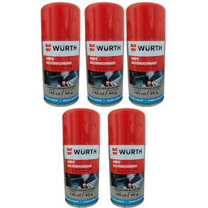 Kit 5 Limpa Ar Condicionado Higienizador Wurth Carro Novo 145 ml