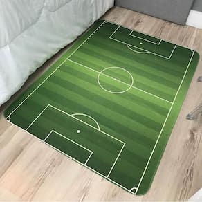 Tapete Kids Divertido 95cm x 1,30m Antiderrapante - Futebol