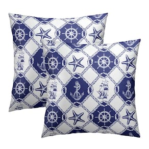 Capa de almofada Granbey Summer Anchor Helm Boat 60x60cm