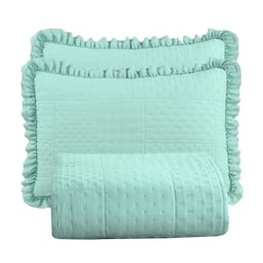 Cobre Leito Queen Percal 300 Fios Malvinni 3 Peças - Menta
