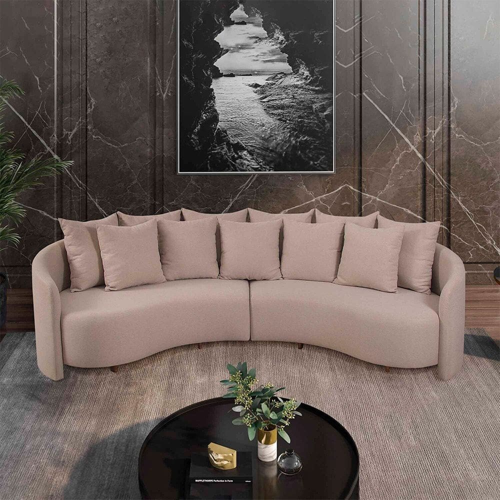 Sofa 4 Lugares Organico Amendoa 288cm Cru