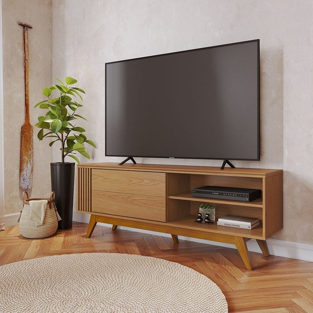 Rack Bancada Porta Deslizante Otawa Freijó