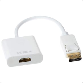 Adaptador DisplayPort para HDMI Full HD 22cm Branco 4K 30Hz
