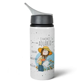 Garrafa Squeeze NK Signos - Ela é de Aquário - 600ml