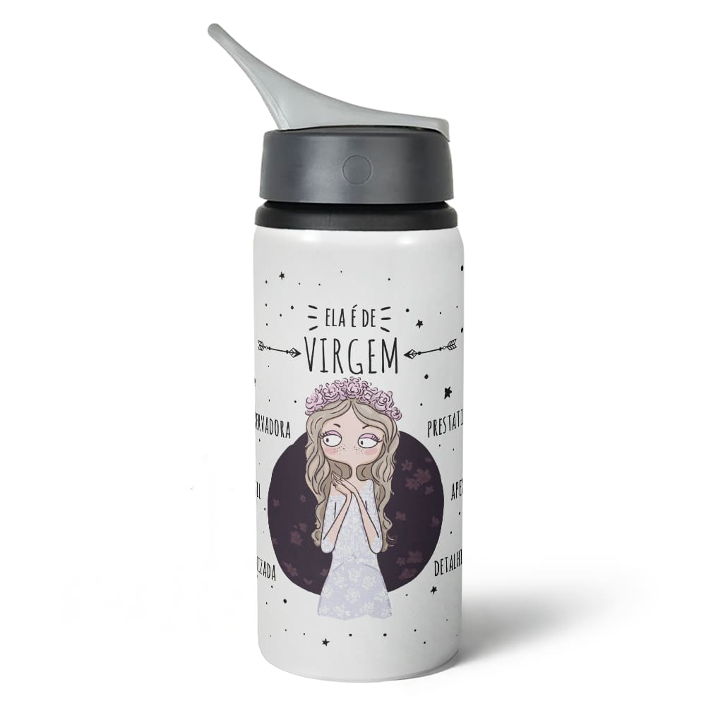 Garrafa Squeeze NK Signos - Ela é de Virgem - 600ml