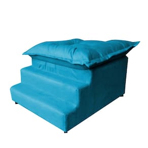 Escada Nick Sofá Cama Pets Cães Gatos Ossinho Turquesa